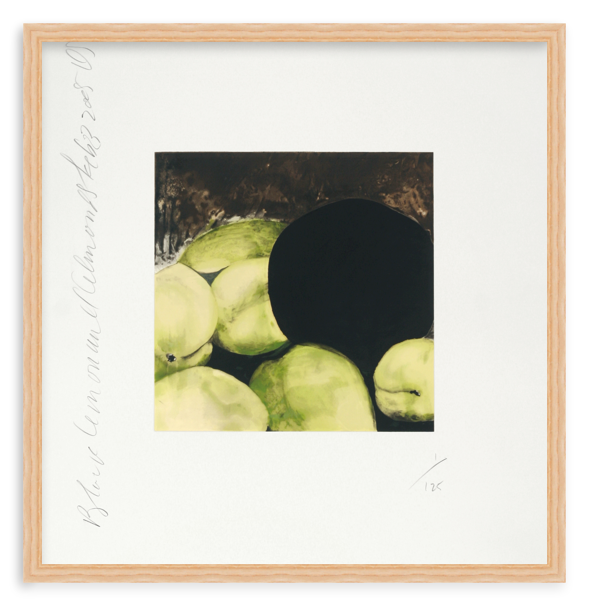 Ash (Gallery) / No Mat Full Bleed Fruit Still Life hardwood frame no mat