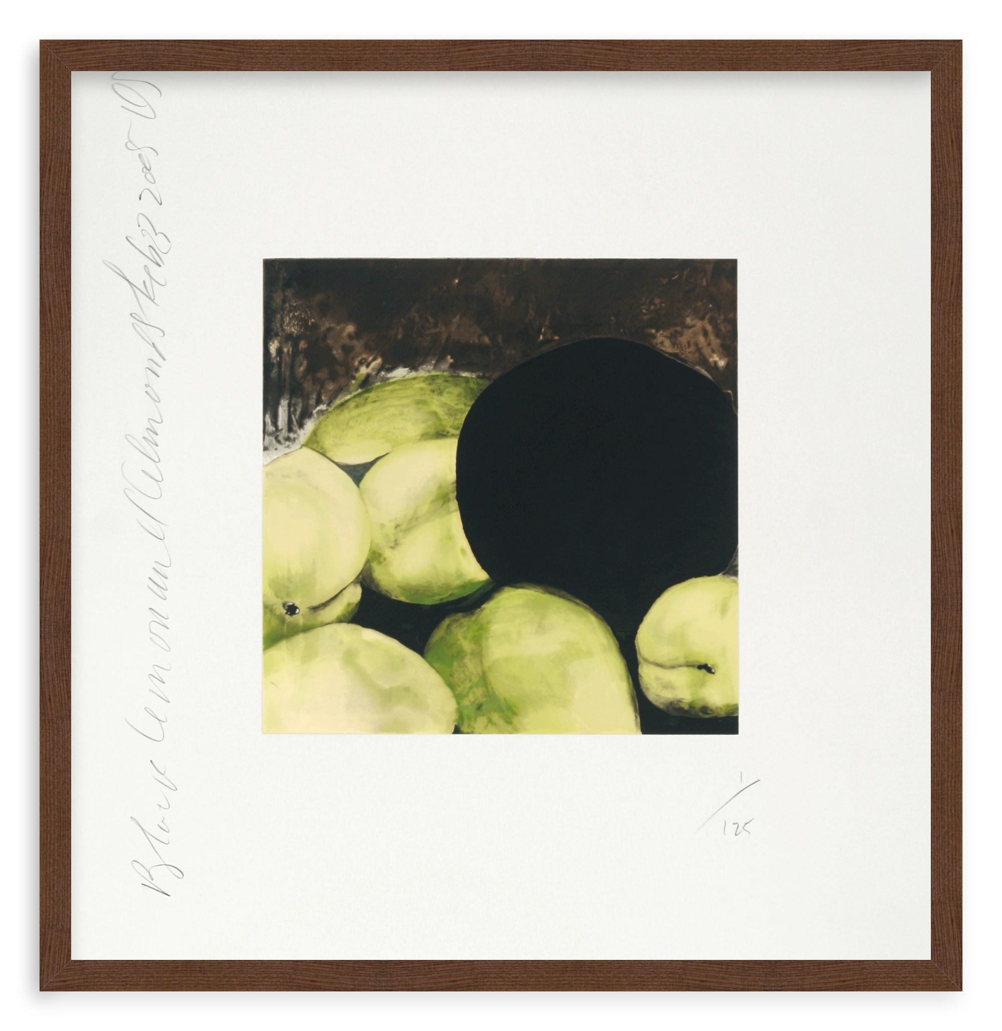 Walnut Gallery / No Mat Full Bleed Fruit Still Life dark frame no mat