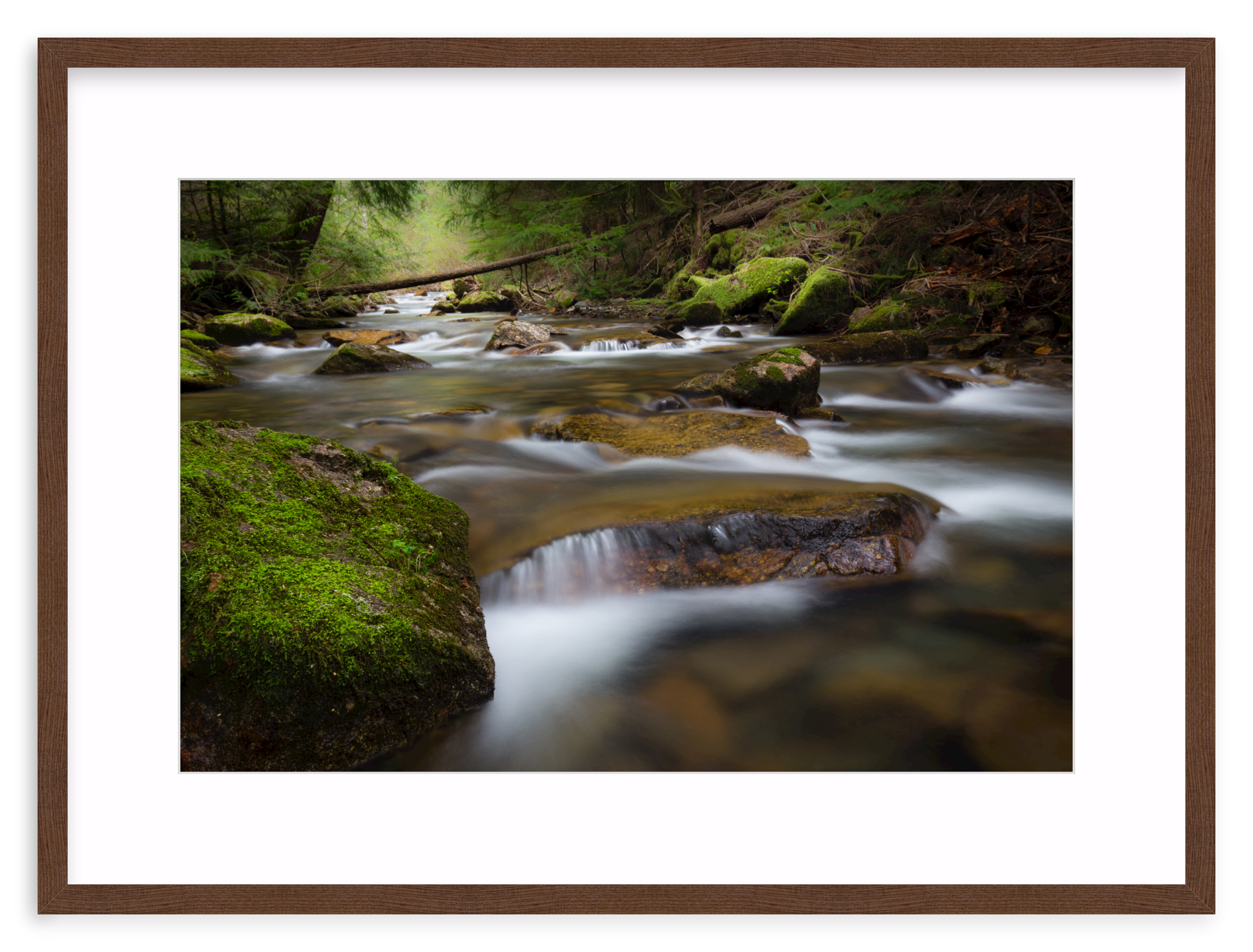 Walnut Gallery / 24" x 16" | creek and waterfall with rocks