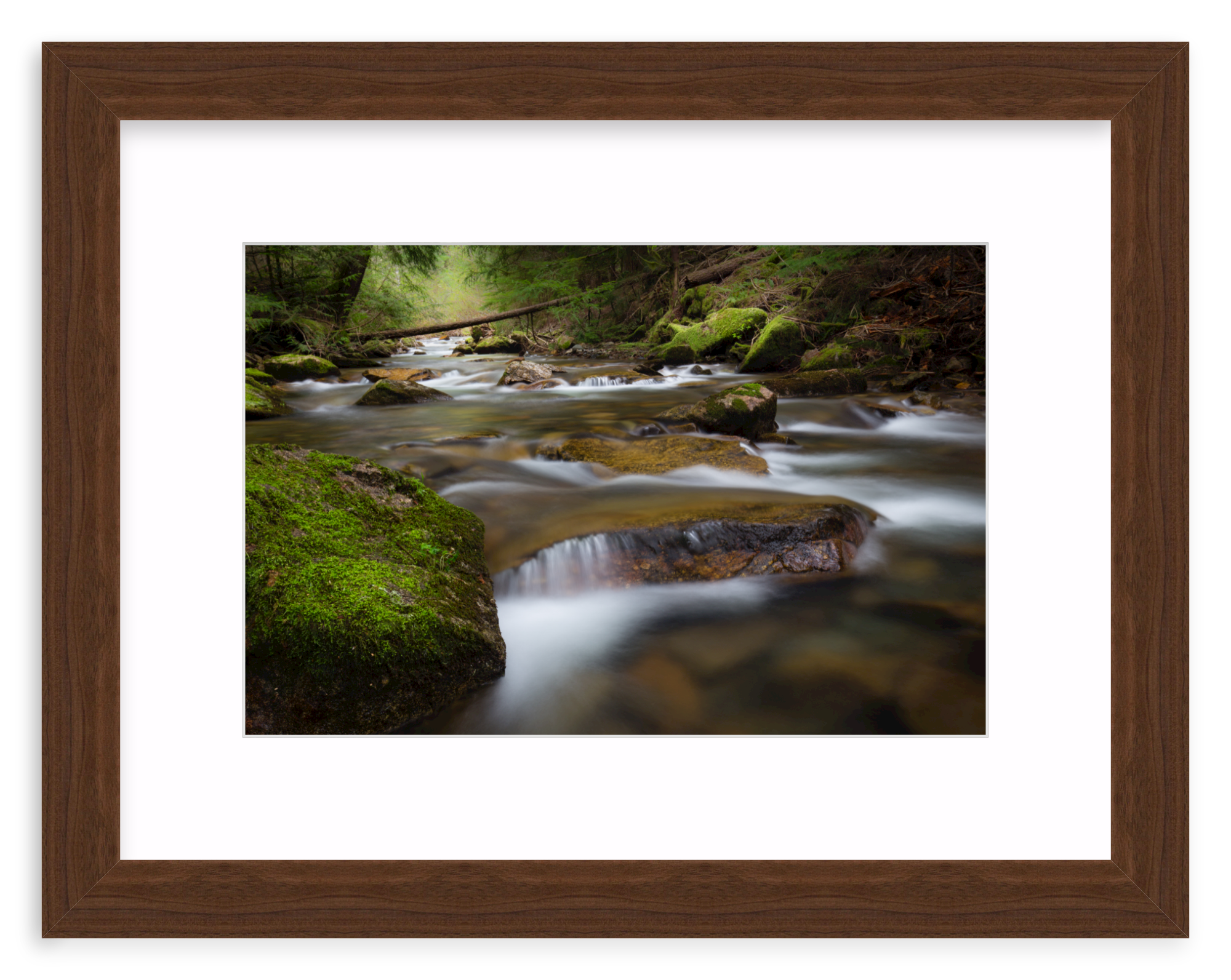 Walnut Wide / 18" x 12" | small waterfall in creek